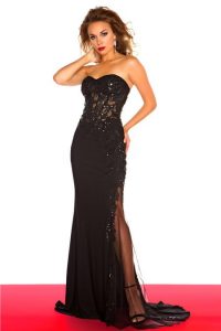 Long Black Lace Prom Dress