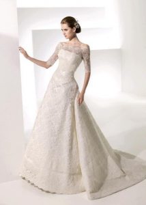 Long Lace Sleeve Wedding Dresses