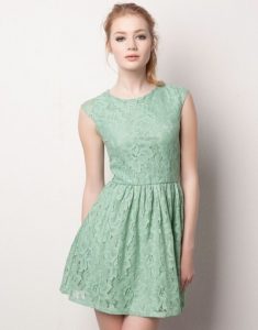 Mint Green Lace Dress