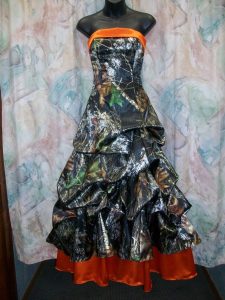 Orange Camo Wedding Dresses