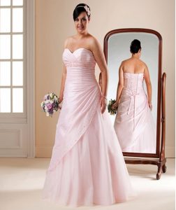 Pink Plus Size Wedding Dresses