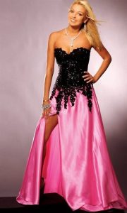 Pink and Black Wedding Dresses