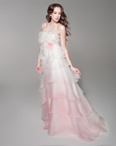 Pink and White Wedding Dresses
