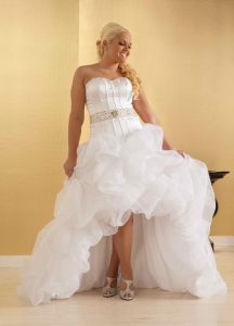 Plus Size High Low Wedding Dress