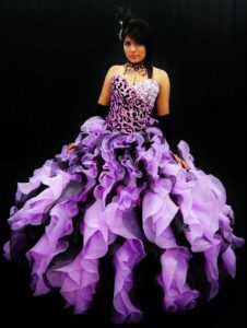 Purple and Black Quinceanera Dresses