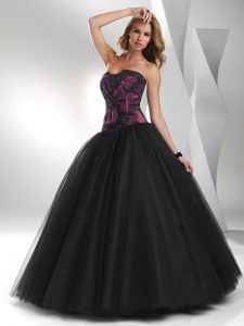 Purple and Black Wedding Dress