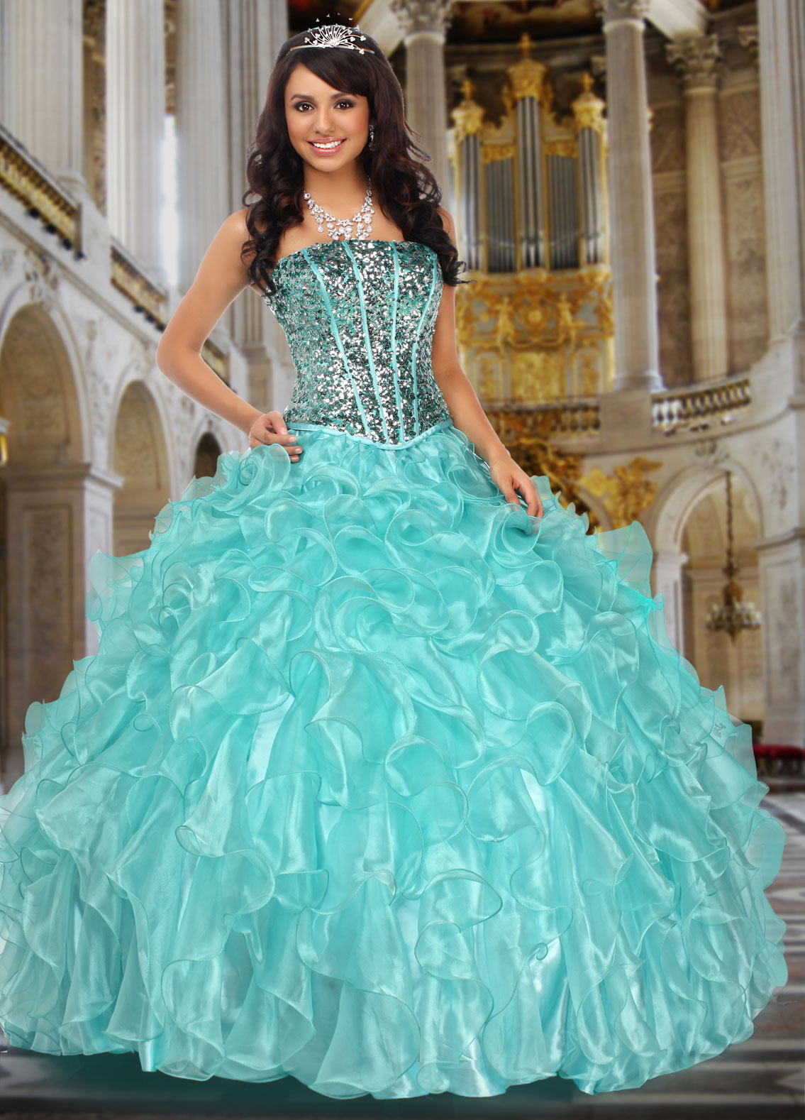 Teal Quinceanera Dresses | DressedUpGirl.com