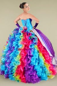 Rainbow Quinceanera Dresses