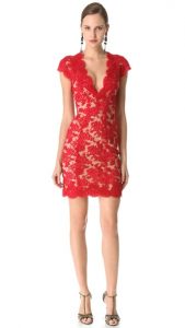 Red Lace Cocktail Dress