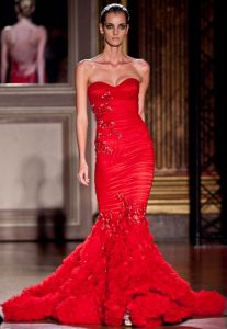 Red Mermaid Wedding Dress