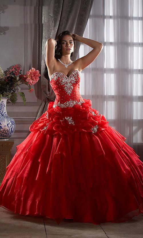 red quinceanera dresses