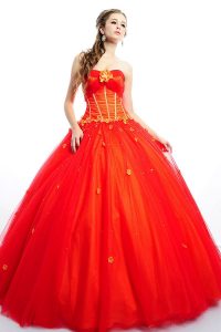 Red and Gold Quinceanera Dresses