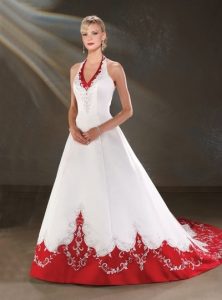 Red and White Wedding Dresses