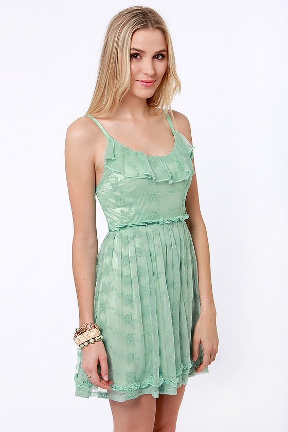 Green Lace Dress | DressedUpGirl.com