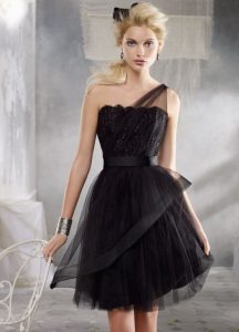 Short Black Wedding Dresses