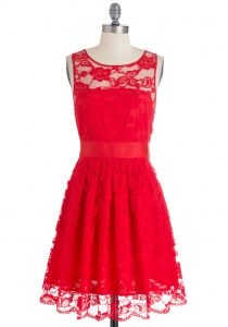 Short Red Lace Dress