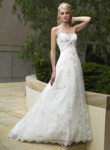 Strapless Lace Wedding Dress