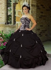 White and Black Quinceanera Dresses