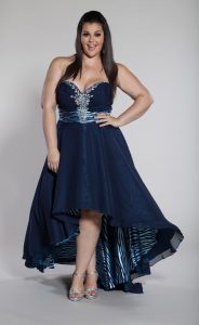 Blue High Low Prom Dress