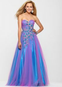 Blue and Purple Prom Dresses