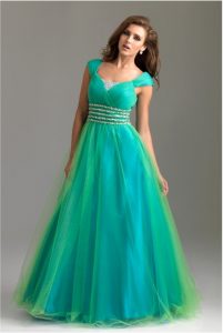 Cap Sleeve Prom Dress Pictures