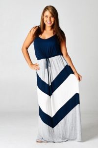 Chevron Maxi Dress Plus Size