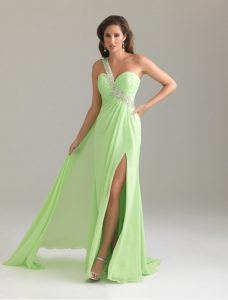 One Shoulder Long Prom Dresses