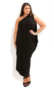 One Shoulder Maxi Dress Plus Size