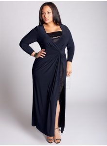 Plus Size Black Evening Dress