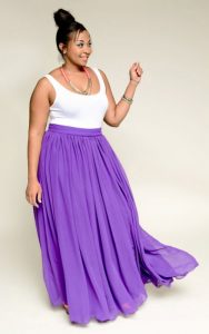 Plus Size Chiffon Maxi Dress