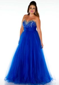 Plus Size Corset Prom Dresses