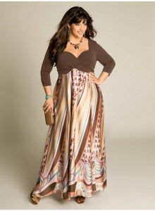 Plus Size Maxi Dress with Sleeves