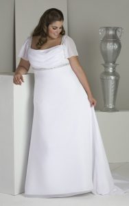 Plus Size White Dress with Sleeves