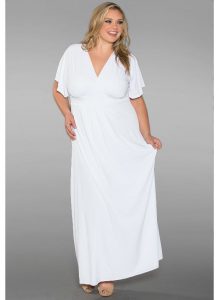 Plus Size White Maxi Dress