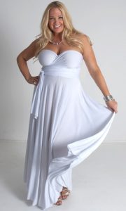 Plus Size White Party Dresses