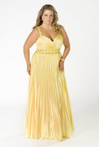 Plus Size Yellow Prom Dresses