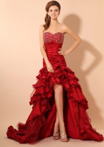 Red High Low Prom Dress