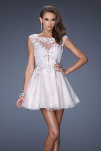 Short Cap Sleeve Prom Dress