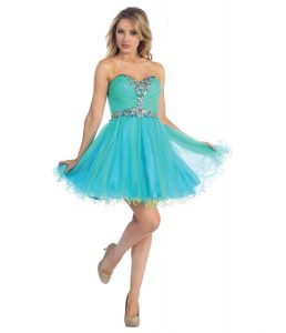 Short Turquoise Prom Dresses