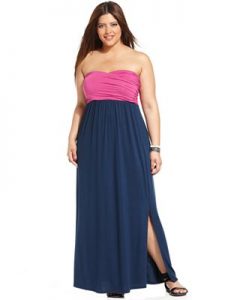 Strapless Maxi Dress Plus Size