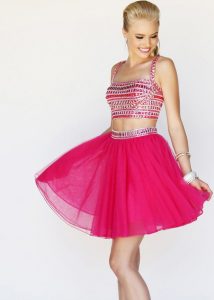 Two Piece Prom Dresses Short