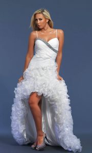White High Low Prom Dresses