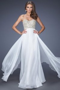 White Maxi Prom Dress