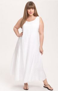 White Plus Size Maxi Dress