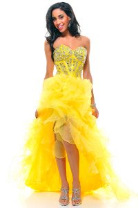 Yellow High Low Prom Dresses