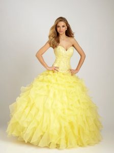 Yellow Prom Dresses Long