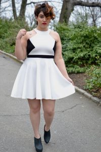 White Plus Size Skater Dress