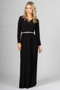 Black Long Sleeve Maxi Dress