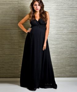 Black Maternity Maxi Dress