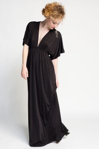 Black Maxi Dress with Sleeves